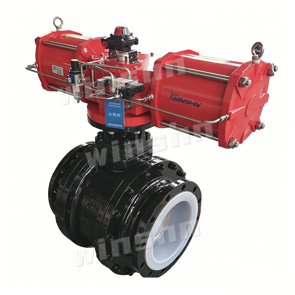 Pneumatic Fluorinated Lined Ball Valve