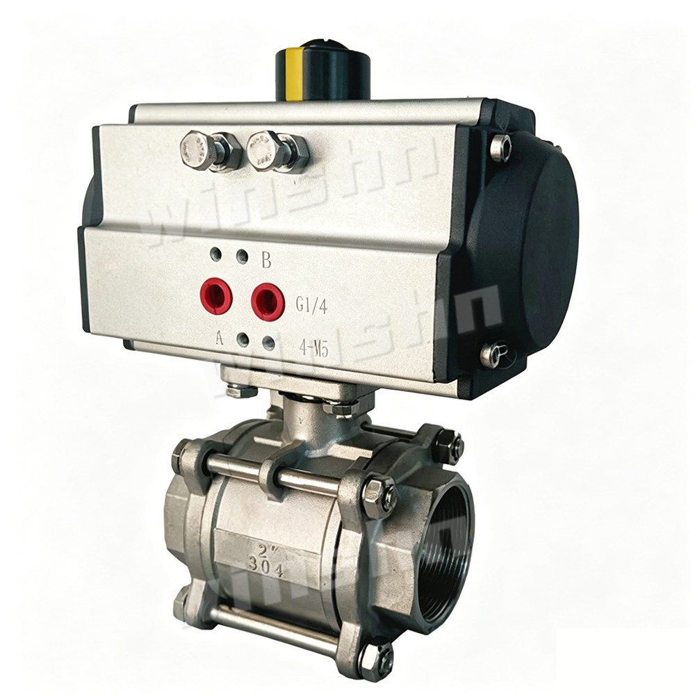 Pneumatic Three-Piece Threaded Ball Valve
